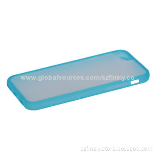 PC and TPU Mobile Phone Case for iPhone 6， Double Injection, Clear PC and TPU Case